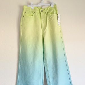 sold out BDG green to blue ombré high rise wide legged jeans!!